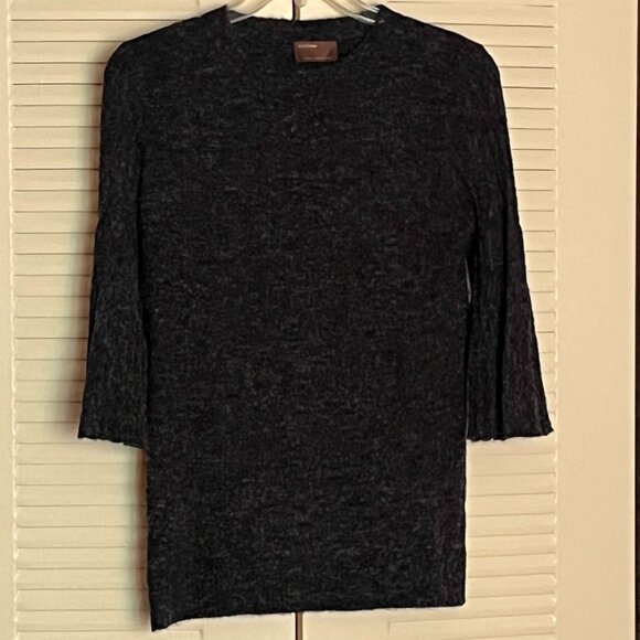 Kerisma Black Gray ¾ Length Bell Sleeve Sweater* - Picture 1 of 6